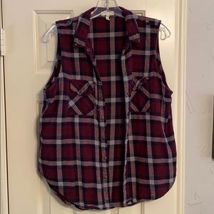 Garage Sleeveless Flannel